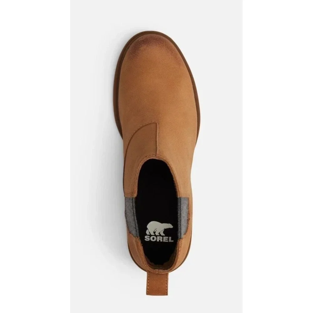 SOREL® Women's 6.5 EMELIE™ II Chelsea Waterproof Bootie in Dark‎ Moss/Gum - $140